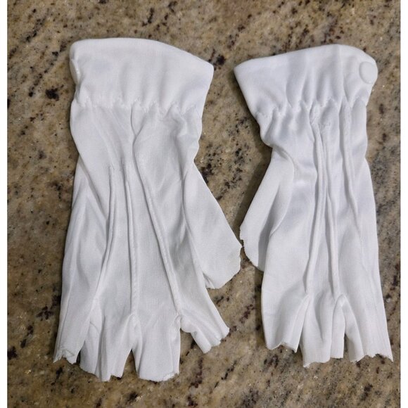Fingerless White Gloves Art the Clown Costume Jason Freddy Leatherface Pennywise - Picture 1 of 13